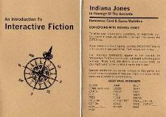 Indiana Jones, instruction manual and reference card.